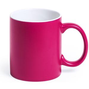 Koffiemok en Drinkbeker Allegra - roze/wit - 350 ml - Keramiek - Mokken