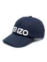 Kenzo casquette à logo imprimé en coton - Bleu - thumbnail