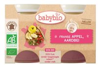 Babybio Dessert appel aardbei 130 gr bio (2 st) - thumbnail