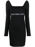 Calvin Klein Jeans robe courte en jersey à bande logo - Noir - thumbnail