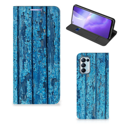 OPPO Find X3 Lite Book Wallet Case Wood Blue OPPO Find X3 Lite Book Wallet Case Wood Blue