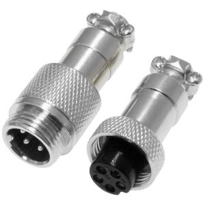 Pollin 453549 Ronde connector Stekker, Bus Totaal aantal polen: 5 1 set(s)