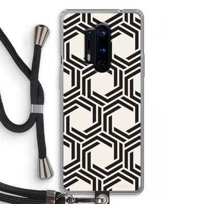 Geometrisch patroon: OnePlus 8 Pro Transparant Hoesje met koord