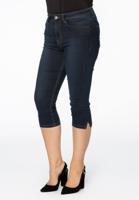 Yoek Cropped capri jeans blauw | Donker Blauw | Maat 48 Yoek Cropped capri jeans blauw | Donker Blauw | Maat 48