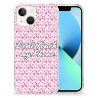 iPhone 13 Anti Shock Case Flowers Pink DTMP - thumbnail