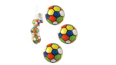 Ballen kunstleder 3 stuks in net 6cm Ballen kunstleder 3 stuks in net 6cm
