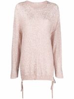 Stella McCartney pull brodé de sequins à détail noué - Rose - thumbnail