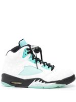 Jordan baskets montantes Air Jordan 5 Retro island green - Blanc