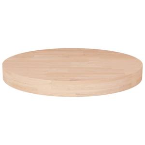 Tafelblad rond 50x4 cm onbehandeld massief eikenhout