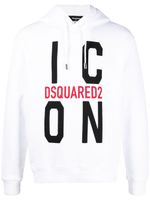 DSQUARED2 hoodie à logo imprimé - Blanc