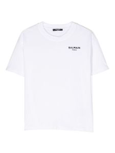 Balmain Kids t-shirt en coton à logo imprimé - Blanc