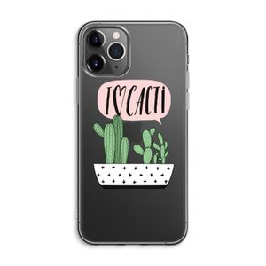 I love cacti: iPhone 11 Pro Max Transparant Hoesje