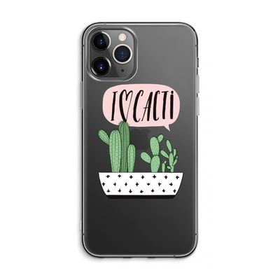 I love cacti: iPhone 11 Pro Max Transparant Hoesje