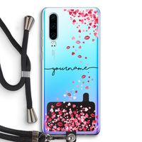 Hartjes en kusjes: Huawei P30 Transparant Hoesje met koord