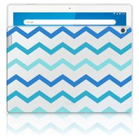 Lenovo Tab M10 Hippe Hoes Zigzag Blauw - thumbnail