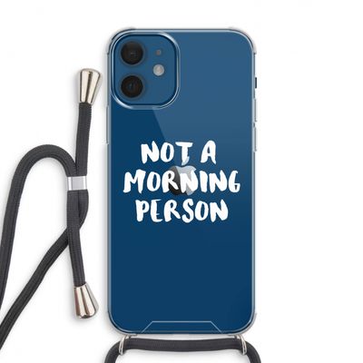 Morning person: iPhone 12 Transparant Hoesje met koord