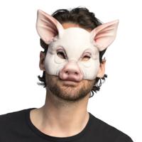 Dierenmasker - varken / biggetje - roze - carnaval - themafeest - foam verkleed masker