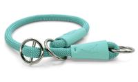 MORSO HALF SLIP HALSBAND HOND REGULAR ROPE GERECYCLED AQUAMARINE BLAUW 50X1 CM