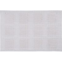 1x Witte onderlegger/placemat met gevlochten/geweven uiterlijk 45 x 30 cm - thumbnail