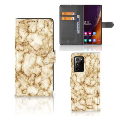 Samsung Galaxy Note20 Ultra | Bookcase | Marmer Goud