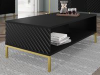 Rechthoekige salontafel SURAFU 90 cm zwart - thumbnail
