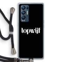 Topwijf Zwart: Oppo Find X3 Neo Transparant Hoesje met koord