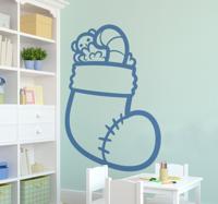 Kerst sok sticker Kerst sok sticker