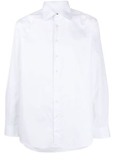 Giorgio Armani chemise en coton à boutonnière - Blanc