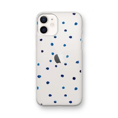 Blauwe stippen: iPhone 12 mini Transparant Hoesje