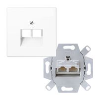 Jung UTP computer inbouw datadoos RJ45 Cat6 2V UAE8-8 UPOK6