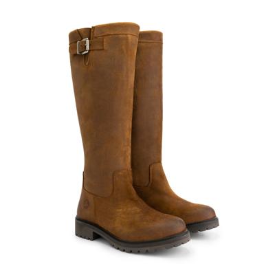 Travelin&apos; Women - zipper boot - Cognac - Maat 40