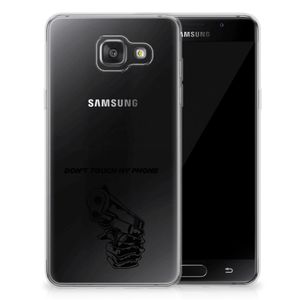 Samsung Galaxy A3 2016 Silicone-hoesje Gun Don't Touch My Phone