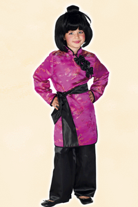 Roze geisha kostuum voor meisjes 164  -