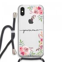 Rozen: iPhone XS Max Transparant Hoesje met koord