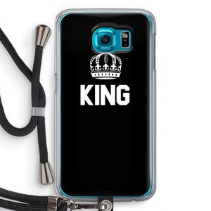 King zwart: Samsung Galaxy S6 Transparant Hoesje met koord