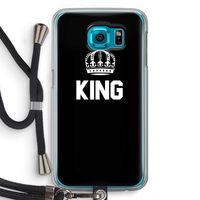 King zwart: Samsung Galaxy S6 Transparant Hoesje met koord