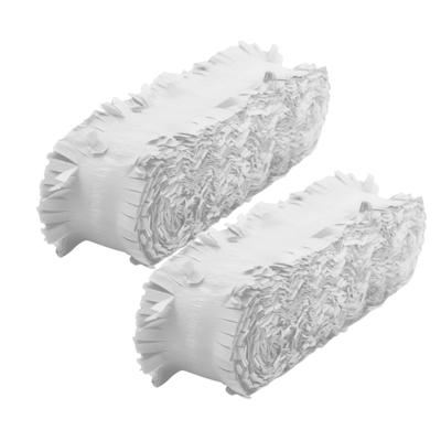 Crepe papier feest slingers/guirlande - 2x - 6 meter - wit - feestversiering - uni kleuren Crepe papier feest slingers/guirlande - 2x - 6 meter - wit - feestversiering - uni kleuren