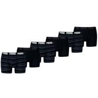 Puma Boxershorts Everyday Heritage Stripe 6-pack Black / Black-XL - thumbnail