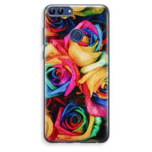 Neon bloemen: Huawei P Smart (2018) Transparant Hoesje