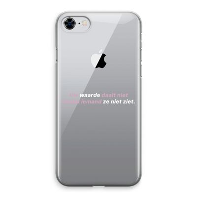uw waarde daalt niet: iPhone 8 Transparant Hoesje