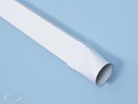 Platte buis kunststof 110x54 mm bocht haaks naar rond 100 mm