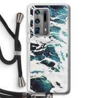 Golven: Huawei P40 Pro Plus Transparant Hoesje met koord