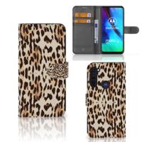 Motorola Moto G Pro | Telefoonhoesje | Met pasjeshouder | Leopard