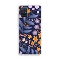Flowers with blue leaves: Galaxy A71 Transparant Hoesje