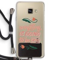 Optimistic flower girl: Samsung Galaxy A3 (2016) Transparant Hoesje met koord