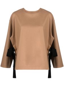 Erika Cavallini blouse cape en éponge - Marron