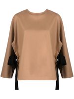 Erika Cavallini blouse cape en éponge - Marron