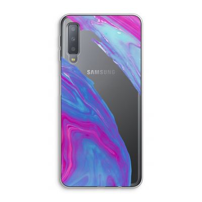 Zweverige regenboog: Samsung Galaxy A7 (2018) Transparant Hoesje