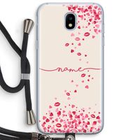 Hartjes en kusjes: Samsung Galaxy J5 (2017) Transparant Hoesje met koord