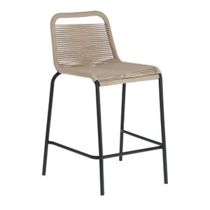 Kave Home Outdoor Barkruk 'Lambton' kleur Beige (zithoogte 62cm)